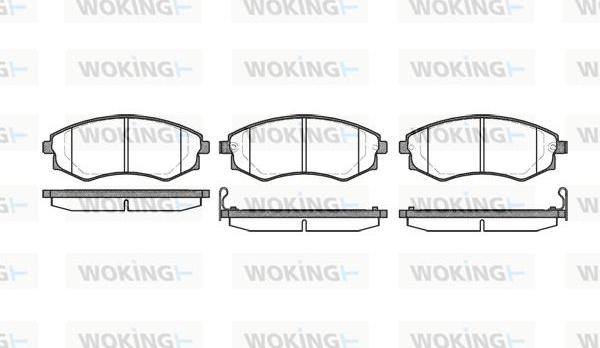 Woking P2183.12 - Тормозные колодки, дисковые, комплект autospares.lv