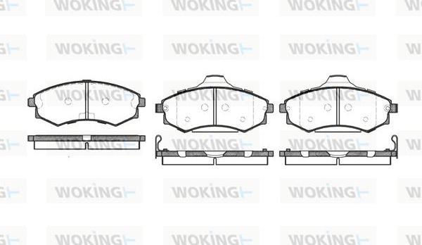 Woking P2183.82 - Тормозные колодки, дисковые, комплект autospares.lv