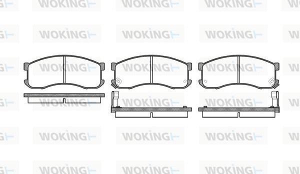 Woking P2133.02 - Тормозные колодки, дисковые, комплект autospares.lv