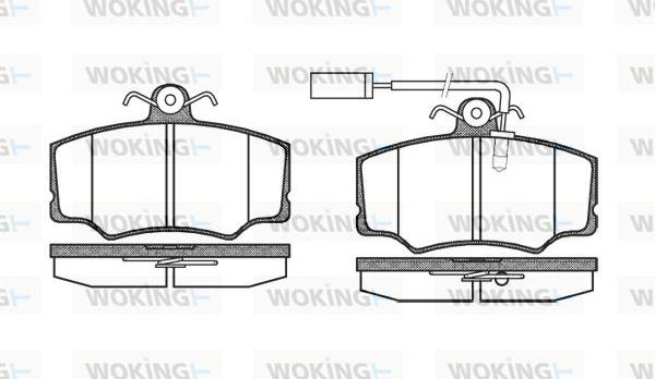 Woking P2123.02 - Тормозные колодки, дисковые, комплект autospares.lv