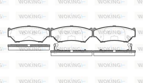 Woking P2893.12 - Тормозные колодки, дисковые, комплект autospares.lv