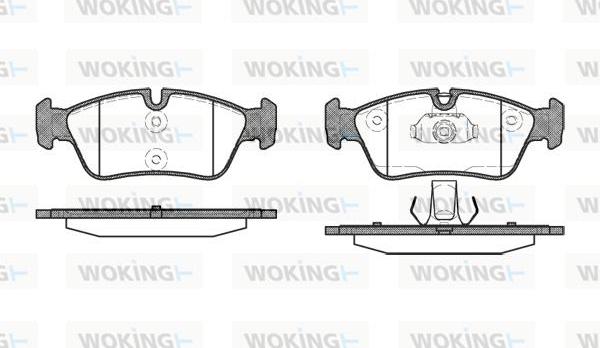 Woking P2843.40 - Тормозные колодки, дисковые, комплект autospares.lv