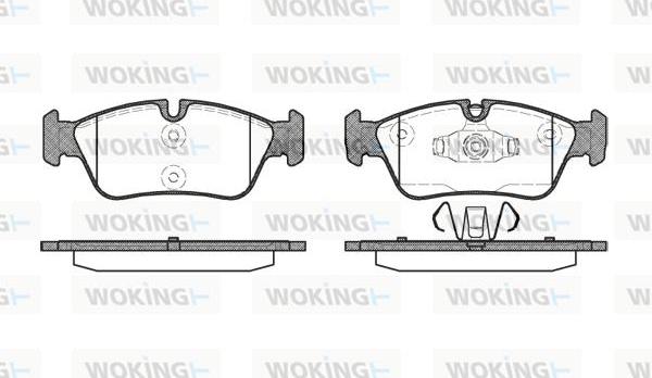 Woking P2843.60 - Тормозные колодки, дисковые, комплект autospares.lv