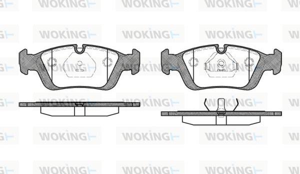 Woking P2843.00 - Тормозные колодки, дисковые, комплект autospares.lv