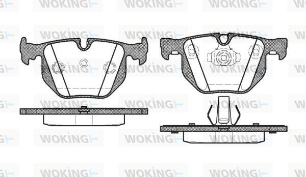 Woking P2813.40 - Тормозные колодки, дисковые, комплект autospares.lv