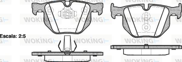 Woking P2813.61 - Тормозные колодки, дисковые, комплект autospares.lv