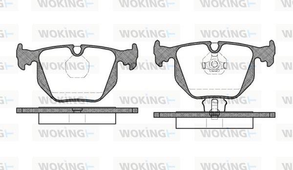 Woking P2813.00 - Тормозные колодки, дисковые, комплект autospares.lv