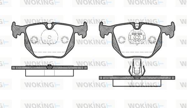 Woking P2813.20 - Тормозные колодки, дисковые, комплект autospares.lv