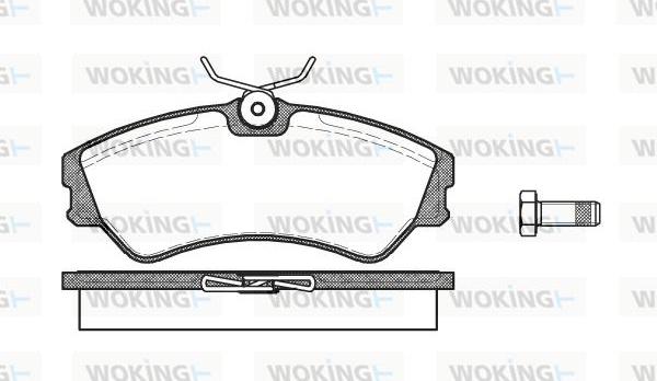 Woking P2833.00 - Тормозные колодки, дисковые, комплект autospares.lv