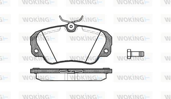 Woking P2823.00 - Тормозные колодки, дисковые, комплект autospares.lv