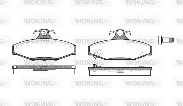 Woking P2353.02 - Тормозные колодки, дисковые, комплект autospares.lv