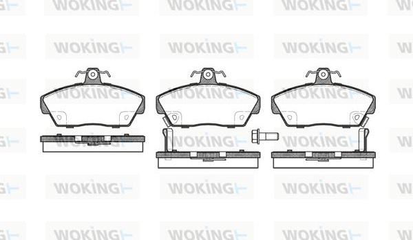 Woking P2303.02 - Тормозные колодки, дисковые, комплект autospares.lv