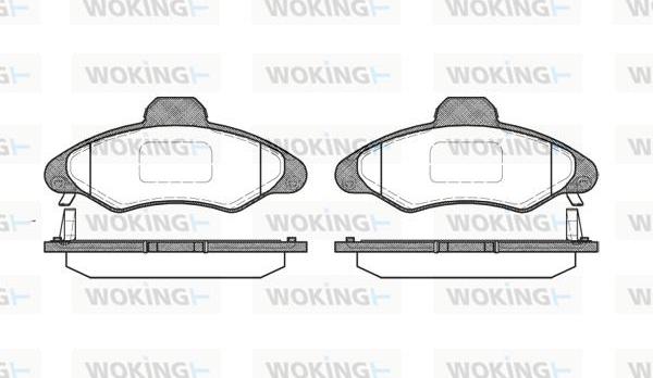 Woking P2313.04 - Тормозные колодки, дисковые, комплект autospares.lv