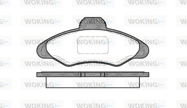 Woking P2313.00 - Тормозные колодки, дисковые, комплект autospares.lv