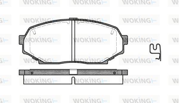 Woking P2383.12 - Тормозные колодки, дисковые, комплект autospares.lv