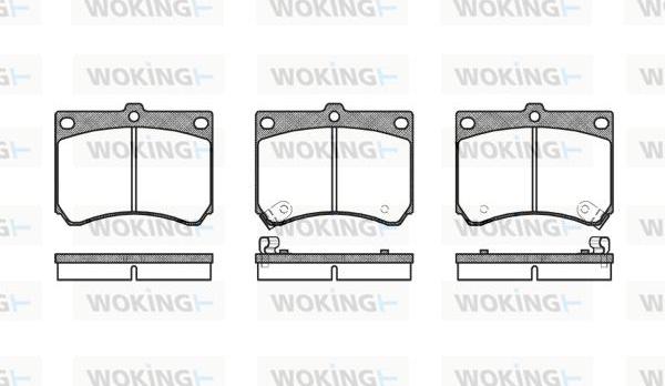 Woking P2333.02 - Тормозные колодки, дисковые, комплект autospares.lv