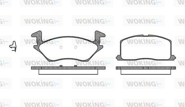 Woking P2323.02 - Тормозные колодки, дисковые, комплект autospares.lv