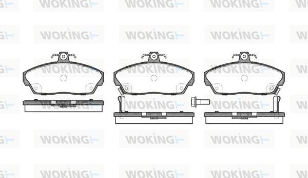 Woking P2373.02 - Тормозные колодки, дисковые, комплект autospares.lv