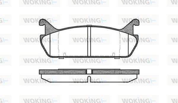 Woking P2293.00 - Тормозные колодки, дисковые, комплект autospares.lv