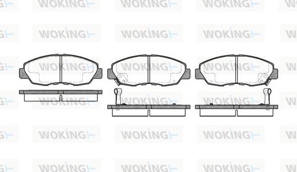 Woking P2243.02 - Тормозные колодки, дисковые, комплект autospares.lv