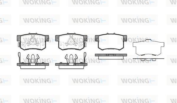 Woking P2253.04 - Тормозные колодки, дисковые, комплект autospares.lv