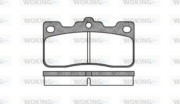 Woking P2263.00 - Тормозные колодки, дисковые, комплект autospares.lv