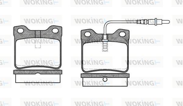 Woking P2213.02 - Тормозные колодки, дисковые, комплект autospares.lv
