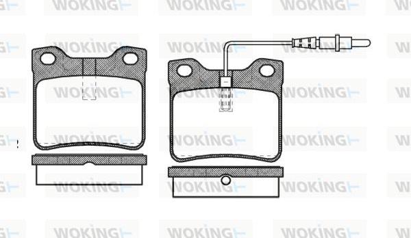 Woking P2213.22 - Тормозные колодки, дисковые, комплект autospares.lv
