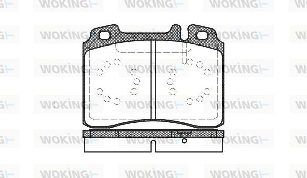 Woking P2793.00 - Тормозные колодки, дисковые, комплект autospares.lv