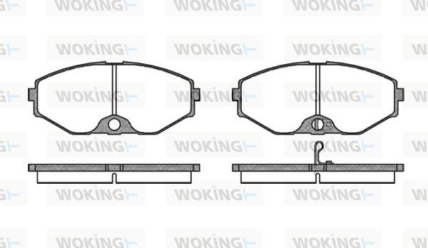 Woking P2753.02 - Тормозные колодки, дисковые, комплект autospares.lv