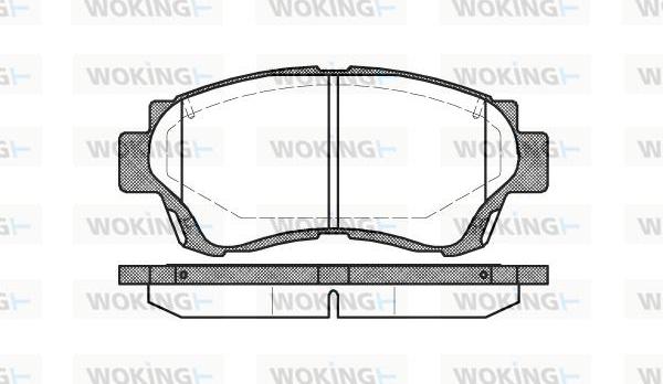 Woking P2703.00 - Тормозные колодки, дисковые, комплект autospares.lv