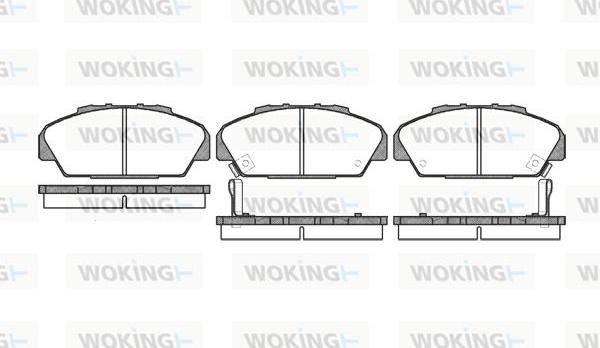 Woking P2713.02 - Тормозные колодки, дисковые, комплект autospares.lv