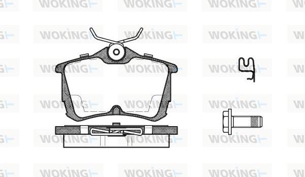 Woking P7953.02 - Тормозные колодки, дисковые, комплект autospares.lv