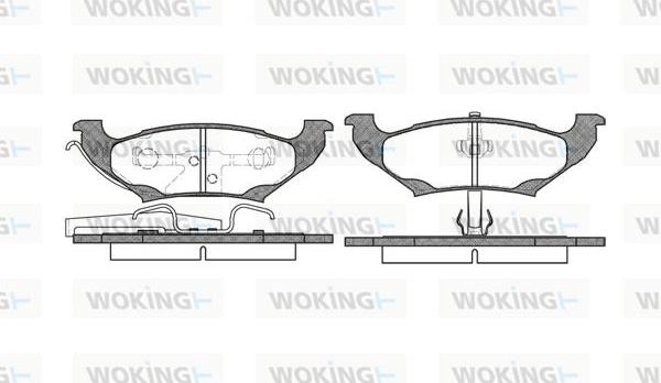 Woking P7903.10 - Тормозные колодки, дисковые, комплект autospares.lv