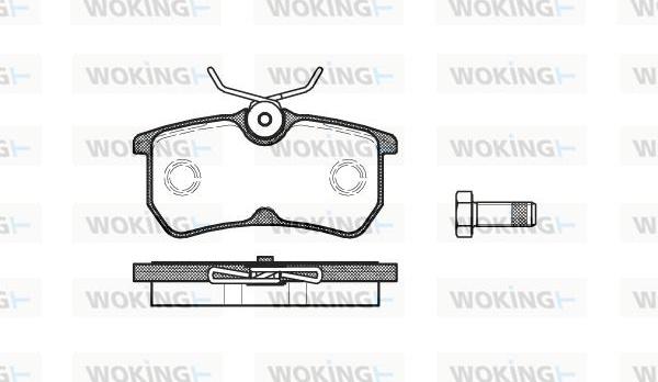 Woking P7933.00 - Тормозные колодки, дисковые, комплект autospares.lv