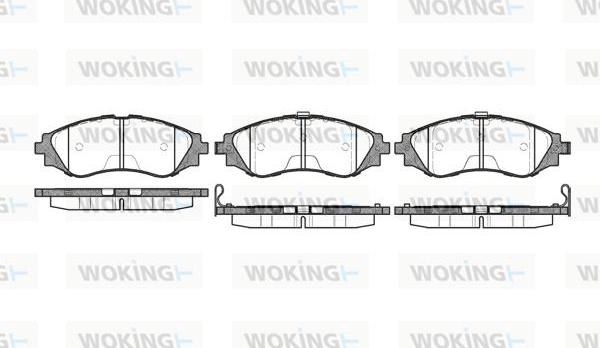 Woking P7453.12 - Тормозные колодки, дисковые, комплект autospares.lv