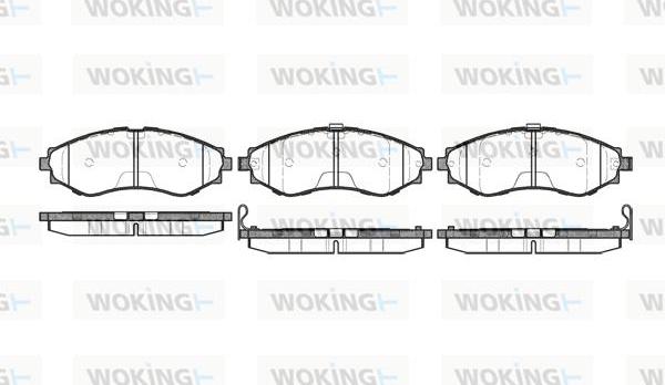 Woking P7453.32 - Тормозные колодки, дисковые, комплект autospares.lv