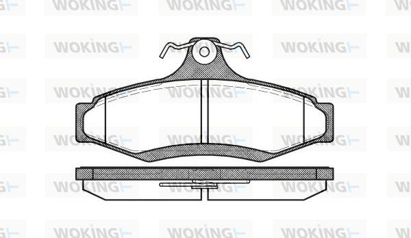 Woking P7463.10 - Тормозные колодки, дисковые, комплект autospares.lv