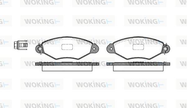 Woking P7433.00 - Тормозные колодки, дисковые, комплект autospares.lv