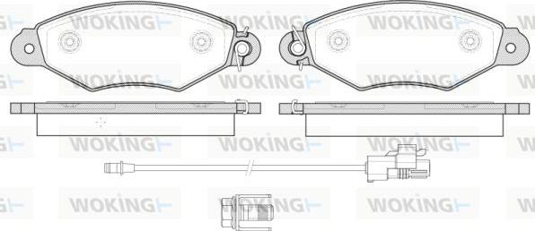 Woking P7433.30 - Тормозные колодки, дисковые, комплект autospares.lv