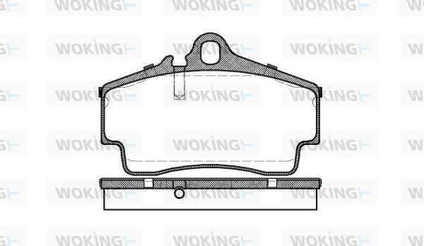 Woking P7543.00 - Тормозные колодки, дисковые, комплект autospares.lv