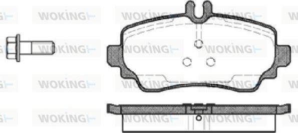 Woking P7503.00 - Тормозные колодки, дисковые, комплект autospares.lv