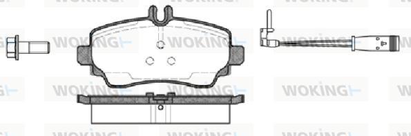 Woking P7503.22 - Тормозные колодки, дисковые, комплект autospares.lv