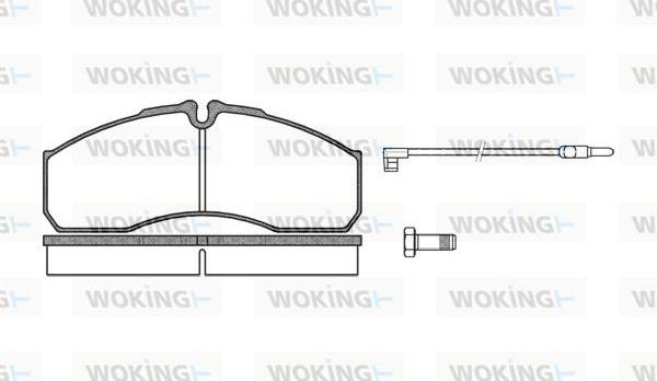 Woking P7513.12 - Тормозные колодки, дисковые, комплект autospares.lv