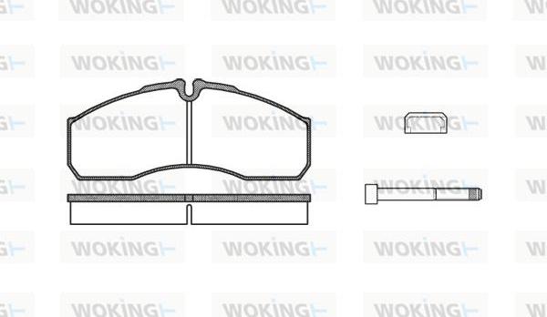 Woking P7513.86 - Тормозные колодки, дисковые, комплект autospares.lv