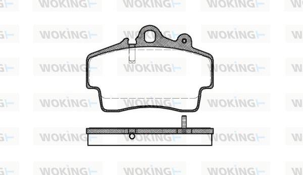 Woking P7533.00 - Тормозные колодки, дисковые, комплект autospares.lv