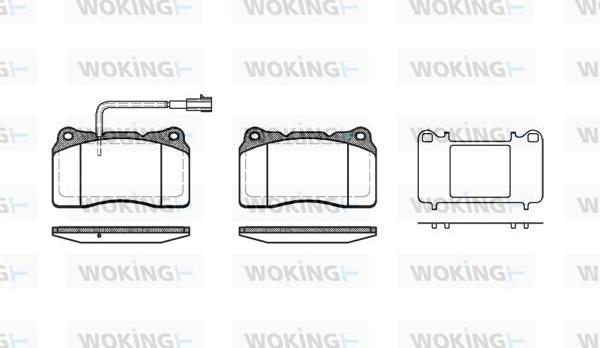 Woking P7663.51 - Тормозные колодки, дисковые, комплект autospares.lv