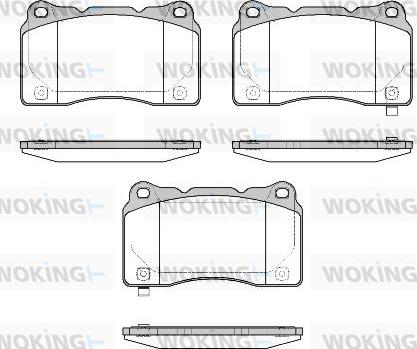 Woking P7663.58 - Тормозные колодки, дисковые, комплект autospares.lv