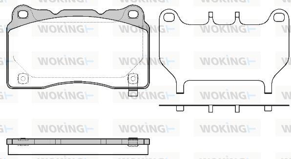 Woking P7663.64 - Тормозные колодки, дисковые, комплект autospares.lv