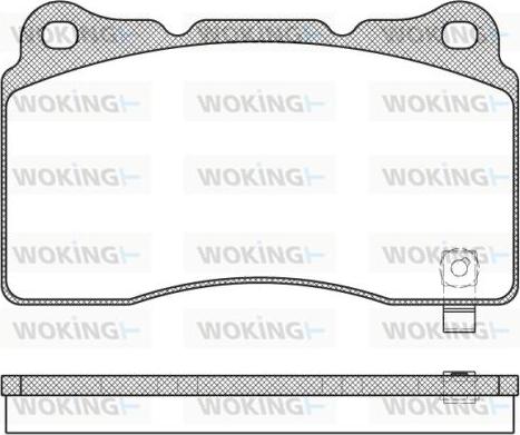 Woking P7663.04 - Тормозные колодки, дисковые, комплект autospares.lv